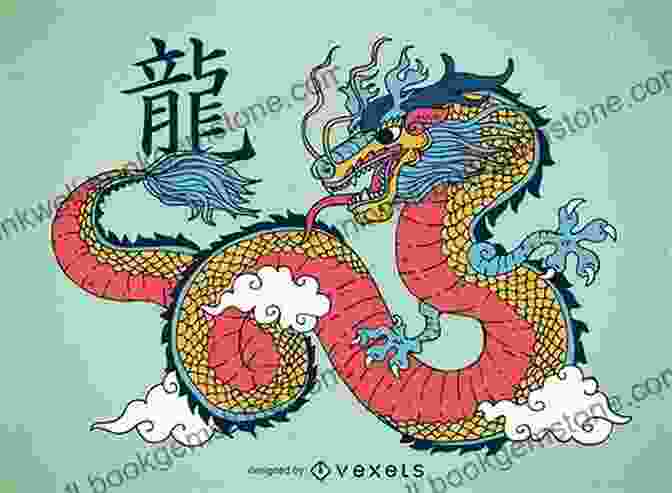 A Captivating Illustration Of A Chinese Dragon With Flowing Scales, Symbolizing Power, Wisdom, And Protection In Chinese Mythology And Global Folklore Animal Motifs From Around The World: 140 Designs For Artists Craftspeople (Dover Pictorial Archive)