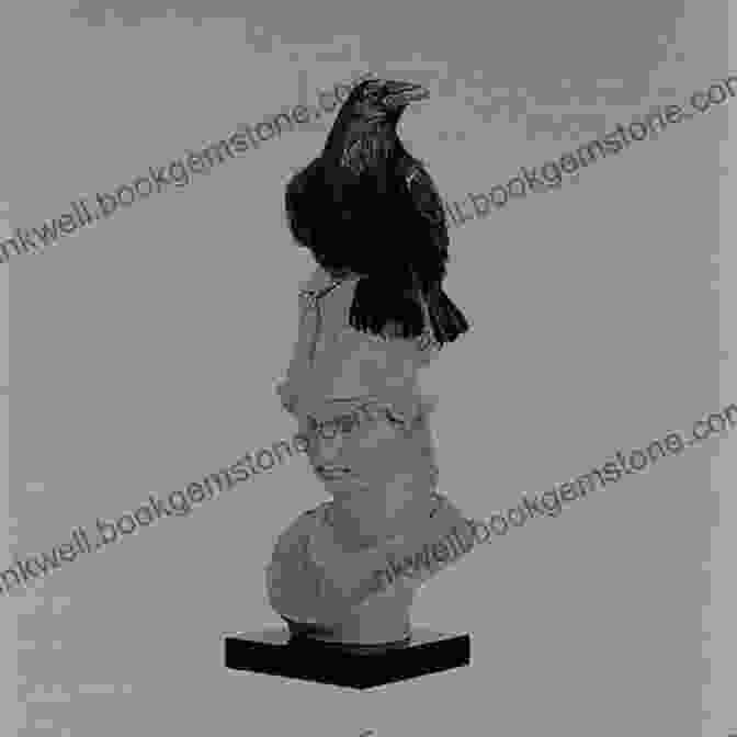 An Ethereal Image Of A Raven Perched On A Bust, Symbolizing Edgar Allan Poe's Famous Poem Complete Stories And Poems Of Edgar Allen Poe
