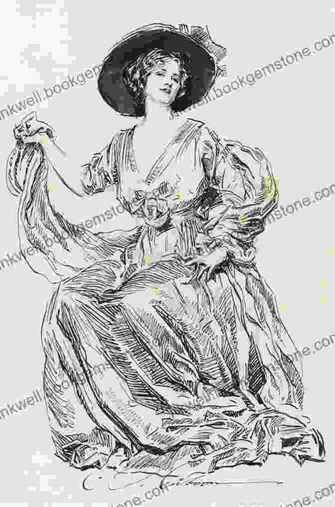 Charles Dana Gibson Illustration Of A Woman In A Flowing Gown Coco Chanel: The Illustrated World Of A Fashion Icon
