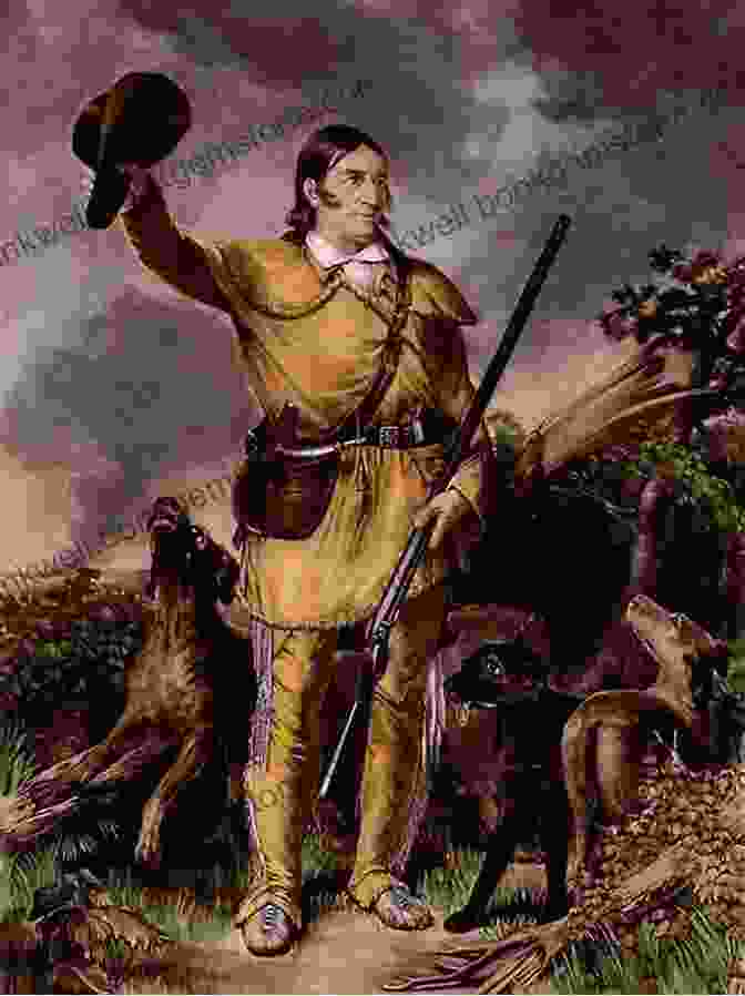 Portrait Of Davy Crockett, A Flamboyant Frontiersman With A Coonskin Cap And A Mischievous Grin The Way To The West : And The Lives Of Three Early Americans Boone Crockett Carson (Illustrated)