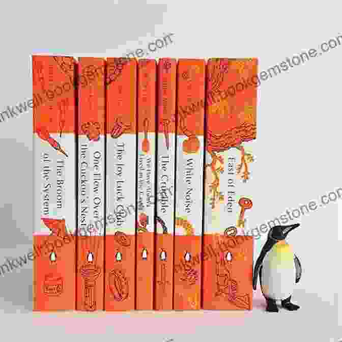 Stack Of Penguin Classics Books With Orange And White Spines, Representing The Iconic Paperback Library's Vast Collection Of Classic Literature From Around The World. The Pillow (Penguin Classics)
